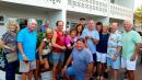 Marie, Rich, Don (toasting in back), Diane, Frank, Debbie, Patty, Rick, Dave, Eddie, Linda, Sam, Mark and Joey in front were a few of the friends partying at Janet’s room at Coconuts.